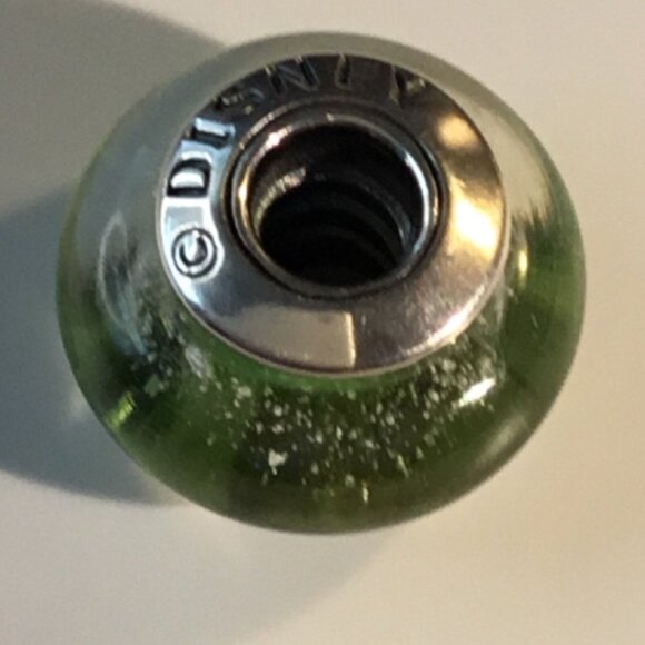 Disney Tinker Bell Green Glass PANDORA Charm Sterling Silver - Picture 6 of 6